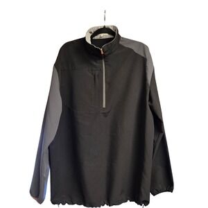 LOFT8 Men's Black Grey Quarter Zip Pullover Jacket Athletic Size XL
